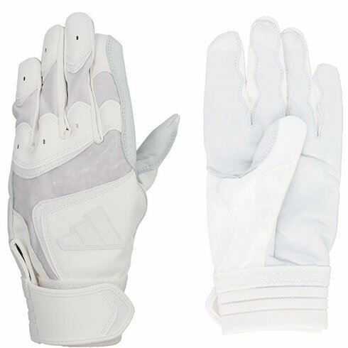 アディダス adidas 野球 バッティンググローブ TOP1 両手用 (24ss) ホワイト×ホワイト 高校野球対応 LBG203-1100【KS】【SALE...