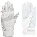 【決算特別価格】アディダス adidas 野球 バッティンググローブ TOP1 両手用 (24ss) ホワイト×ホワイト 高校野球対応 LBG203-1100