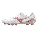 ミズノ (MIZUNO) サッカー スパイク モナルシーダNEO III PR ユニセックス (24ss) ホワイト×レッド 2E相当 P1GA242260(4)
