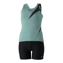 スピード SPEEDO アクアフィットネス水着 スイム ディアゴナセパレーツ レディース (24ss) ストーミーシー SFW22215-SS 店頭展示品 箱なし 返品不可