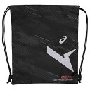 アシックス (asics) バッグ 収納 AIM-TRGグラフィックライトサックM ブラック W34cm×H40cm 3033C001-001
