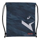 アシックス (asics) バッグ 収納 AIM-TRGグラフィックライトサックM ネイビー W34cm×H40cm 3033C001-400