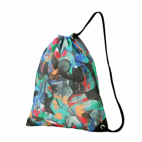 スピード (SPEEDO) 水泳用 プールバッグ スイミング ノベルティーメッシュバッグエム (24aw) グリーン×ネクタリン SE22456-GN