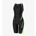 スピード (SPEEDO) フィットネス用水着 コンフォートラップニースキン レディース (24aw) ルモグリーン SFW12301-LG 店頭展示品 箱なし 返品交換不可