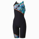 スピード (SPEEDO) 競泳 練習用水着 モナターンズパズルミニオープンバックニースキン レディース (24aw) グリーン STW12453-GN 店頭展示品 箱なし 返品交換不可(4)