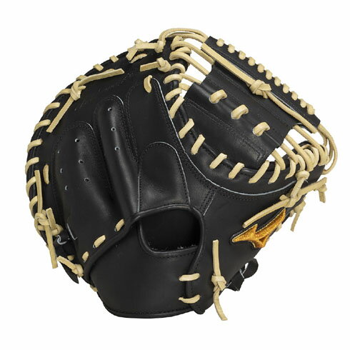 ミズノ (MIZUNO) 一般野球 軟式用グローブ キャッチャーミット ミズノプロ 號SAKEBI Compact 捕手用 M-R型 (24aw) ブラック×ブロンド 1AJCR31110-0980