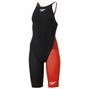 スピード (SPEEDO) 競泳用水着 WA承認 ファストスキンプロ3オープンバックニースキン レディース (25ss) ブラック SCW12101F-KO 店...
