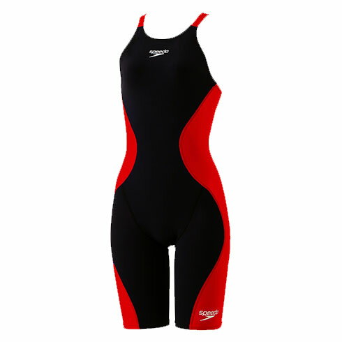 スピード (Speedo) 競泳用水着 布帛水着 プロハイブリッド2オープンバックニースキン レディース (25ss) ブラック SS-M SCW12201F-RK 店頭展示品 返品交換不可