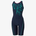 スピード (Speedo) フィットネス水着 クラッシュドットルースンニースキン レディース (25ss) ネイビー M-L SFW12505-NA 店頭展示品 箱なし 返品交換不可