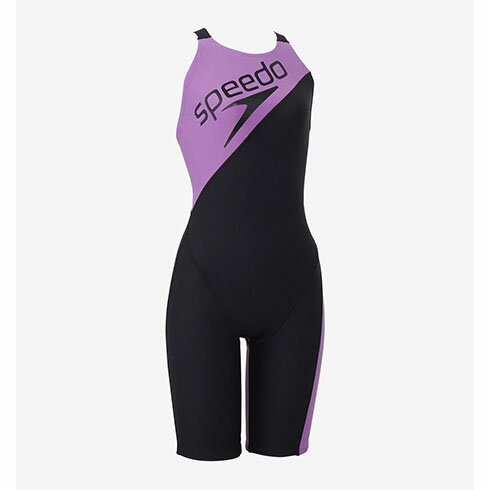 スピード (Speedo) 競泳 練習用水着 パネルターンズニースキン レディース (25ss) パープル M-L STW12503-ML 店頭展示品 箱なし 返品交換不可