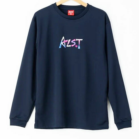 アルスト (ALST) バレーボール プラシャツ 長袖ドライ Tシャツ GRUNGE LOGO (24aw) ネイビー×ホワイト サイズS-XL VB24TS15-41
