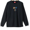 アルスト (ALST) バレーボール プラシャツ 長袖ドライ Tシャツ SPEED GRADATION LOGO (24aw) ブラック×オレンジ サイズS-2...