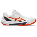 アシックス (asics) バレーボール シューズ SKY ELITE FF 3 スカイエリート ユニセックス (25ss) ホワイト×オレンジ 1051A08...