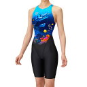 アリーナ (arena) 競泳用水着 WA承認 レーシングワンピーススパッツ レディース (25ss) ブラック×ブルー S-XO AS5SRC67L-BKBL...