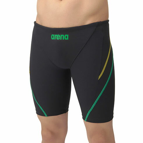 アリーナ (arena) 競泳 練習用水着 【ECOタフ】トレーニングスパッツ メンズ (25ss) ブラック×グリーン SS-XO AS5SWM00M-BKG...