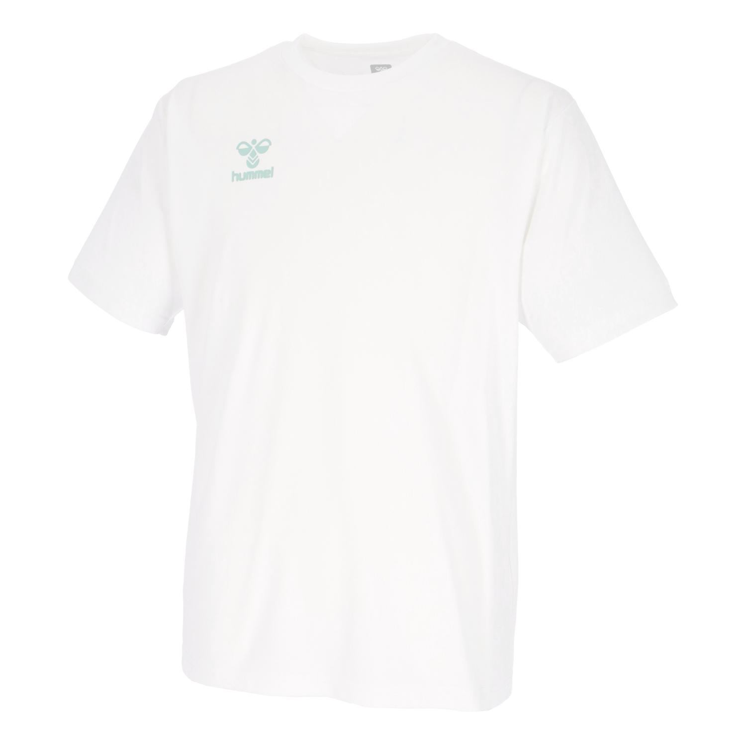 ヒュンメル (hummel) ハンドボールウエア BASICプラクティスシャツ プラシャツ 半袖Tシャツ メンズ (25ss) ホワイト S-XO HAP1217-10