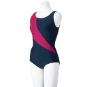 ミズノ (MIZUNO) アクアフィットネス用水着 水泳 ワンピース レディース (25ss) ネイビー×レッドグローブ 3XL 4XL N2JAC39086 店頭展示品 箱なし 返品交換不可