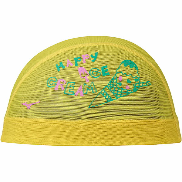 ミズノ (MIZUNO) 水泳 水泳帽 スイムキャップ メッシュキャップ アイスクリーム (25ss) イエロー M N2J..