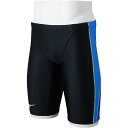 ミズノ (MIZUNO) WA承認 競泳用水着 競泳用ハーフスパッツ ジュニア (25ss) ブラック×ブルー 120-140 N2MB142495 店頭展示品...
