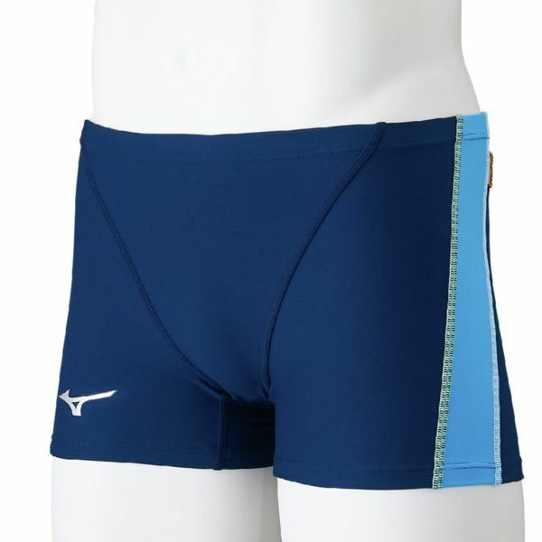 ミズノ (MIZUNO) 競泳 練習用水着 ミディアムスパッツ メンズ (25ss) ネイビー×ライトブルー M-XL N2MBC06482 店頭展示品 箱なし 返品交換不可【SS2512】