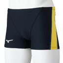 ミズノ (MIZUNO) 競泳 練習用水着 ミディアムスパッツ メンズ (25ss) ブラック×イエロー M-XL N2MBC06494 店頭展示品 箱なし 返...