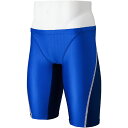 ミズノ (MIZUNO) WA承認 競泳用水着 競泳用ハーフスパッツ ジュニア (25ss) ブルー×ネイビー 130 N2MBC42081 店頭展示品 箱なし...