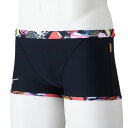 ミズノ (MIZUNO) 競泳 練習用水着 ショートスパッツ ジュニア (25ss) ブラック×ピンク 130-140 N2MBC48796 店頭展示品 箱なし...
