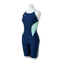 ミズノ (MIZUNO) 競泳 練習用水着 ハーフスーツ レディース (25ss) ネイビー XS-L N2MGB76483 店頭展示品 箱なし 返品交換不可