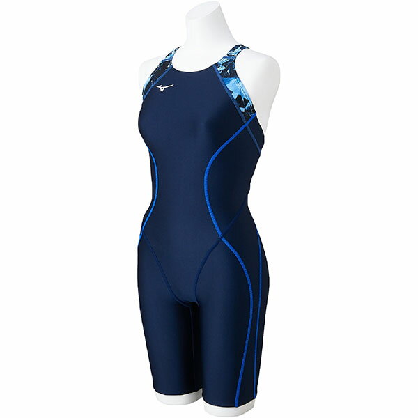 ミズノ (MIZUNO) WA承認 競泳用水着 ST Lala ハーフスーツ マスターズバック レディース (25ss) ネイビー S-2XL N2MGC74681 店頭展示品 箱なし 返品交換不可