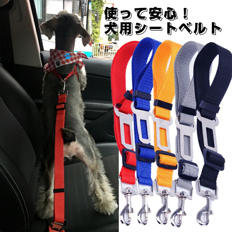 ランキング受賞 リード 犬 ハーネス 車専用 犬 シート ベルト 係留 飛び出し防止 6色展開 オシャレ 車 犬 グッズ 首輪 簡単脱着 柴犬 ポメラニアン チワワ ビーグル