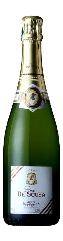 Zoemie De Sousa Brut Merveille NV ゾエミ・ド・スーザ Zoemie De Sousa ブリュット Merveille NV フランス シャンパーニュ シャルドネ, ピノ・ノワール, ピノ・ムニエ NV スパークリング 750ml エレガント ワイン ギフト お中元 父の日 母の日 結婚式
