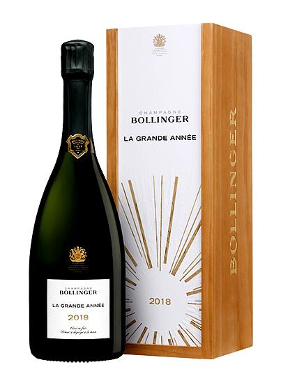 Bollinger La Grande Année (in wood box) 2018 ボランジェ フランス シャンパーニュ 年産のピノ・ノワール、シャルドネ スパークリング 750ml ワイン ギフト お中元 父の日 母の日 結婚式