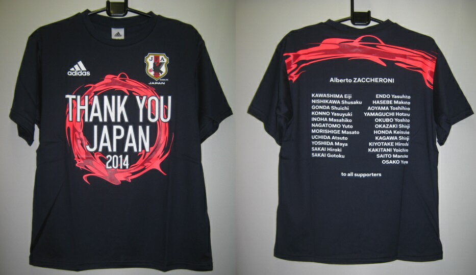 アディダス　2014FW　adidas−AAX96　日本代表　JFA　THANKYOU　JAPAN　Tシャツ　半袖　ジュニア　キッズ