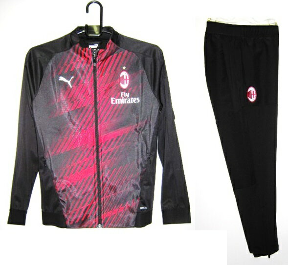 プーマ 2020-21 756828-756832-03 ACM AC ミラン スタジアム ジャケット・パンツ 上下 セット ジュニア キッズ 子供