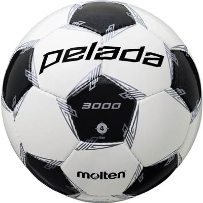 モルテン F4L3000 F4L3000 ペレーダ3000 手縫い ホワイト×メタリックブラック サッカー ボール 4号球格安セール サッカー 用品 セール