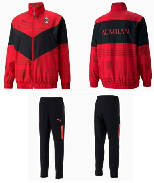 プーマ 2022 765055-768136-02 ACM AC ミラン ウーブン ジャケット・ パンツ 上下 セット