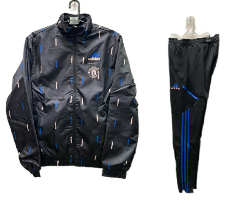 アディダス HT1997-HT4296 MLN08-DH284 マンチェスター U リバーシブル アンセム ジャケット・トレーニング パンツ 上下 セット