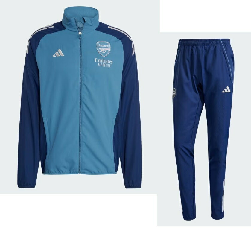 アディダス 2025-26 JJ1790-JJ1787 KRM91-KRM89 アーセナル トラック プレゼンテーション ウーブン ジャケット・パンツ 上下セ...