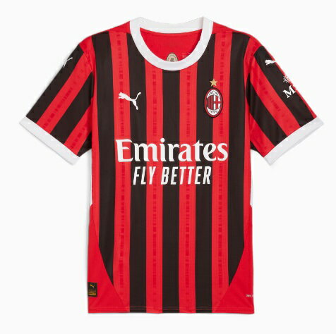 プーマ　2024-25　puma-774979-01　AC　ミラン　ホーム　レプリカ　ゲームシャツ　半袖　ユニホーム　ユニフォーム