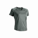 ウンドウ WUN-P820-8834 8834 ウィメンズフィットネスストレッチTシャツ (8834)ブラックMIXW レディース