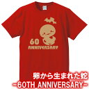 【5001】卵から生まれた蛇 Tシャツ(巳年、蛇年)■綿100%■サイズ S〜4L■半袖■お祝いTシャツ■還暦Tシャツ■オリジナル シャツ おしゃれ かっこいい...