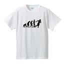 ■グラフィックTシャツ■面白Tシャツ■人類の進化（ラグビーラ