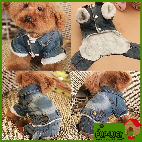 ■裏起毛ジージャン/ジーパンドッグウェア■ペットウェア/ドッグウエア/小型犬用品/dogwear/いぬ用/ワンちゃん用/かわいい犬の洋服/防寒/寒さ/冬用/冬服