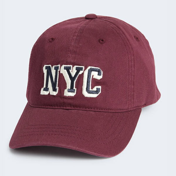 AEROPOSTALE（エアロポステール）■NYC ADJUSTABLE HAT■BURGUNDY■フリーサイズ■キャップ■直輸入正規品■ゴルフやテニスにもおすすめ！