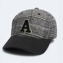 AEROPOSTALE（エアロポステール）■HOUNDSTOOTH LETTER ADJUSTABLE HAT■BLACK■フリーサイズ■キャップ■直輸入正規品■ゴルフやテニスにもおすすめ！