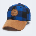 AEROPOSTALE（エアロポステール）■AERO87 PATCH BUFFALO PLAID ADJUSTABLE HAT■Black×Blue■フリーサイズ■キャップ■直輸入正規品■ゴルフやテニスにもおすすめ！