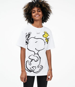 AEROPOSTALE（エアロポステール）■半袖Tシャツ■Snoopy & Woodstock Boyfriend Graphic Tee ■レディース■並行輸入正規品■ゴルフやテニスにもおすすめ！