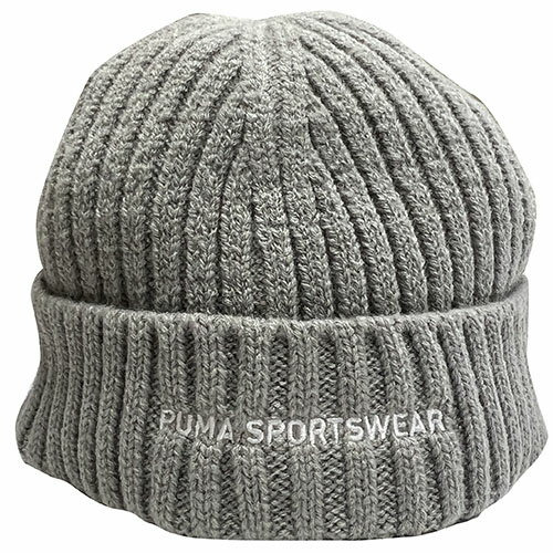 プーマ　PUMA　スポーツウェア フィッシャーマン ビーニー　コンクリートグレー　サッカー　フットサル　ニットキャップ　帽子　024829-03