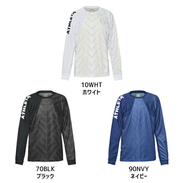アスレタ　ATHLETA　グラフィックプラシャツ　ロングスリーブ　長袖　ロンプラ　Tシャツ　サッカー　フ..