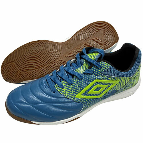アンブロ　umbro　アクセレイターサラWIDE IN　ブルー×ライム　フットサルシューズ　インドアシューズ..